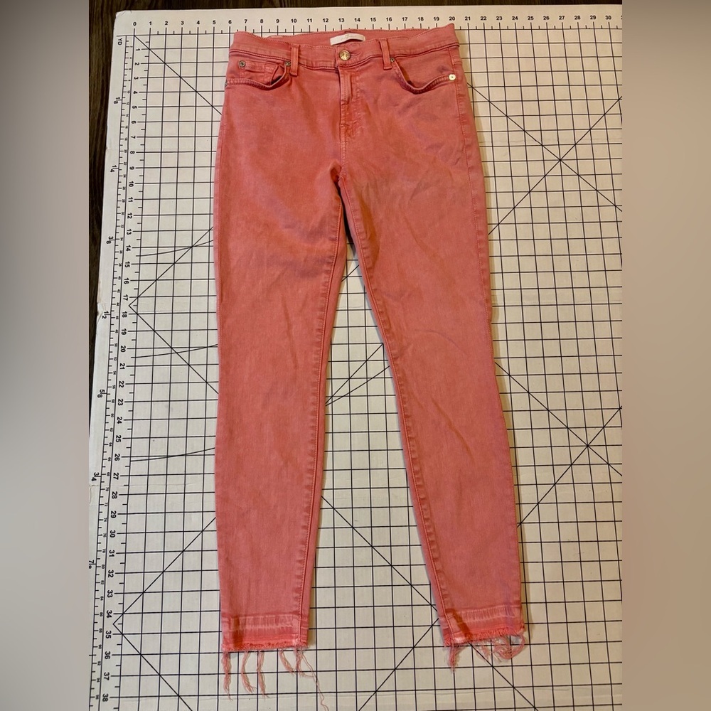 7 For All‎ Mankind Women’s Size 27 Pink Ankle Skinny Jeans